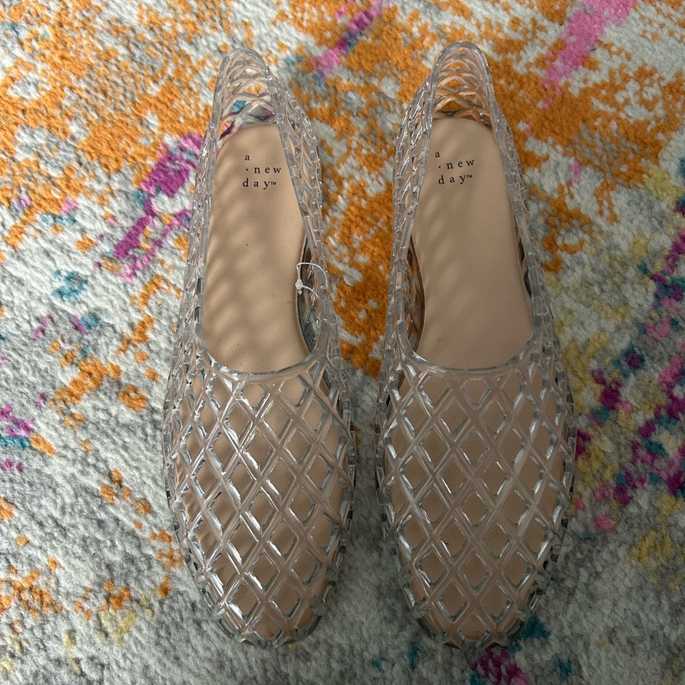 Target Clear Jelly Flats - Transparent with Nude Insole